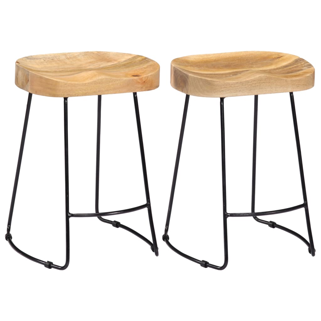 8719883550183_a_en_hd_1 vidaXL Gavin Bar Stools 2 pcs Solid Mango Wood - Image 1