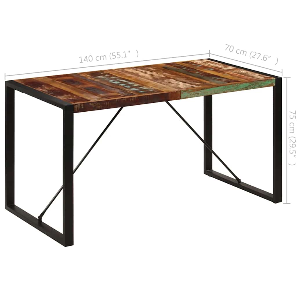 8719883551098_g_en_hd_7 vidaXL Dining Table 140x70x75 cm Solid Reclaimed Wood - Image 8