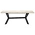vidaXL Dining Table White 200x100x75 cm Solid Mango Wood - Image 2