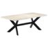 vidaXL Dining Table White 200x100x75 cm Solid Mango Wood - Image 11