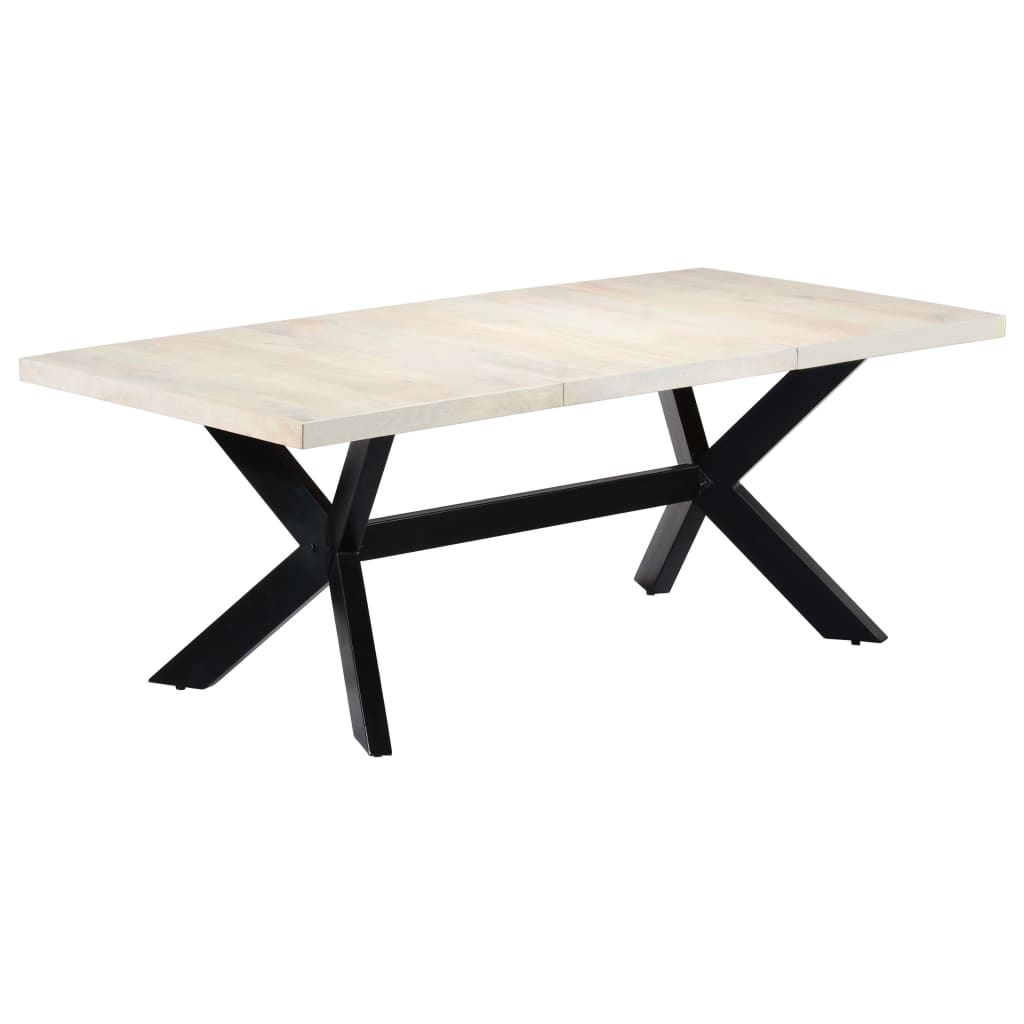 8719883551166_g_en_hd_10 vidaXL Dining Table White 200x100x75 cm Solid Mango Wood - Image 11