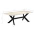 vidaXL Dining Table White 200x100x75 cm Solid Mango Wood - Image 7