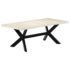 vidaXL Dining Table White 200x100x75 cm Solid Mango Wood - Image 8