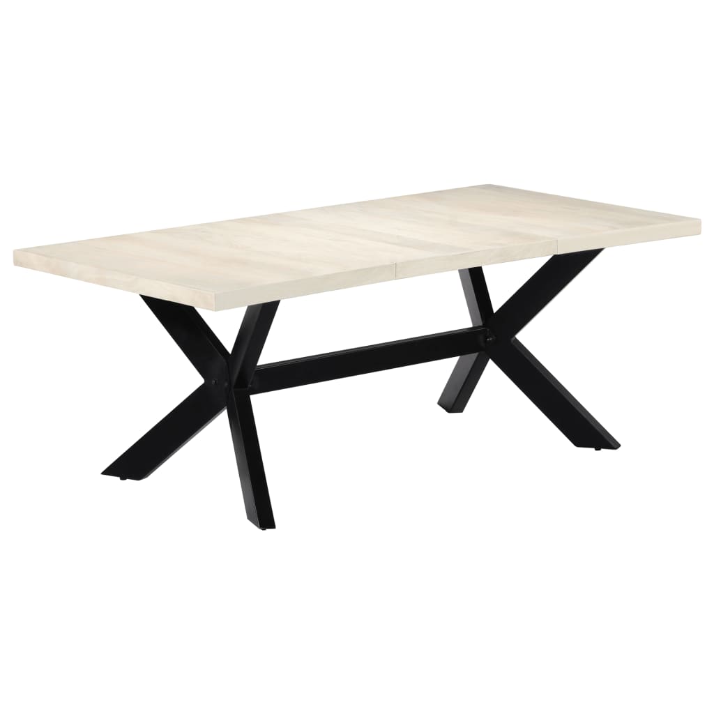 8719883551166_g_en_hd_7 vidaXL Dining Table White 200x100x75 cm Solid Mango Wood - Image 8