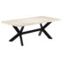 vidaXL Dining Table White 200x100x75 cm Solid Mango Wood - Image 9