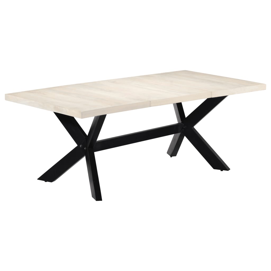 8719883551166_g_en_hd_8 vidaXL Dining Table White 200x100x75 cm Solid Mango Wood - Image 9