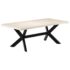 vidaXL Dining Table White 200x100x75 cm Solid Mango Wood - Image 10
