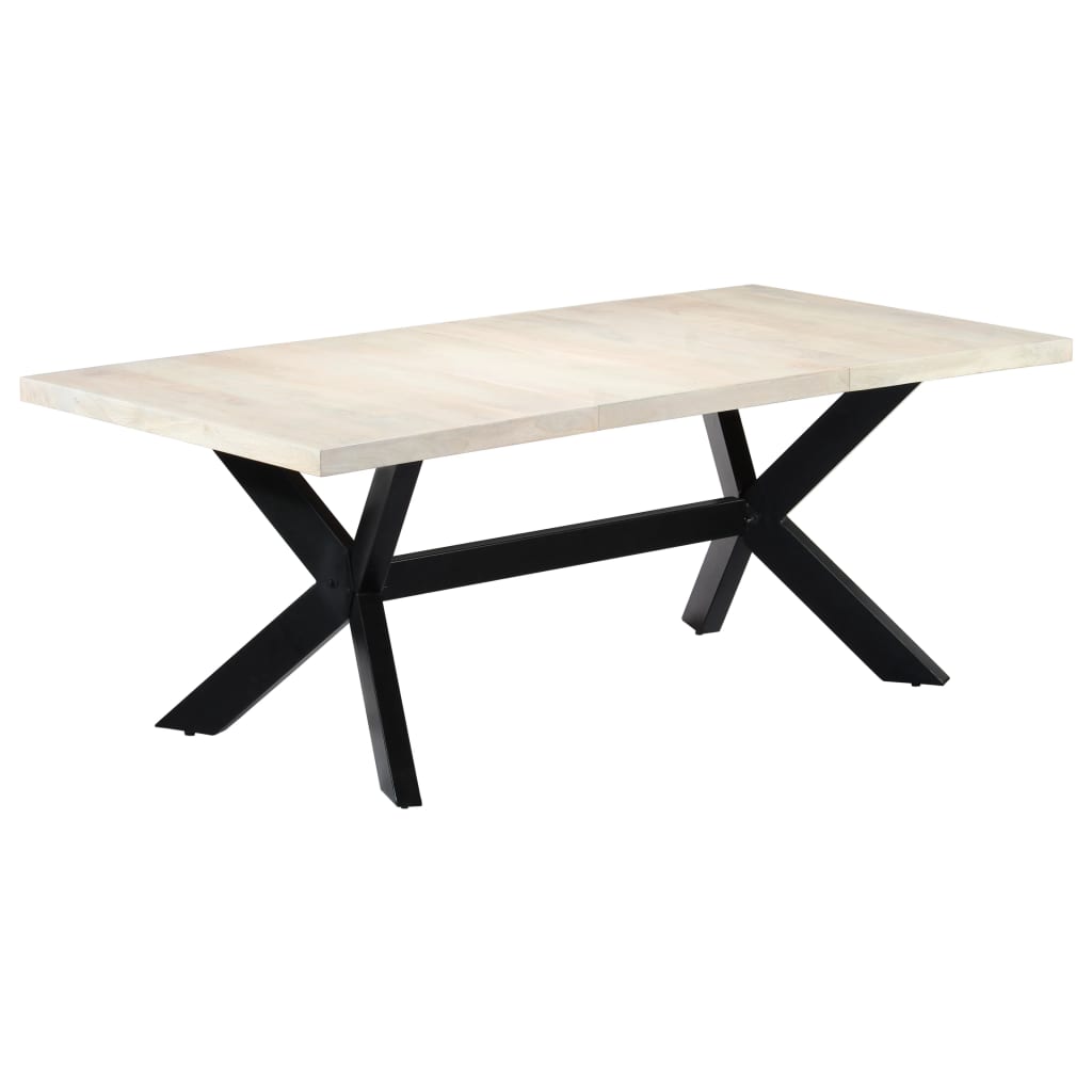 8719883551166_g_en_hd_9 vidaXL Dining Table White 200x100x75 cm Solid Mango Wood - Image 10