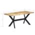 vidaXL Dining Table 160x80x75 cm Solid Rough Mango Wood - Image 7