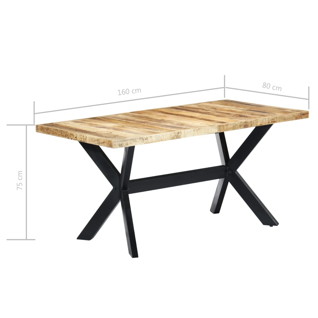 8719883551210_g_en_hd_6 vidaXL Dining Table 160x80x75 cm Solid Rough Mango Wood - Image 7
