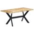 vidaXL Dining Table 160x80x75 cm Solid Rough Mango Wood - Image 10