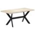 vidaXL Dining Table White 160x80x75 cm Solid Mango Wood