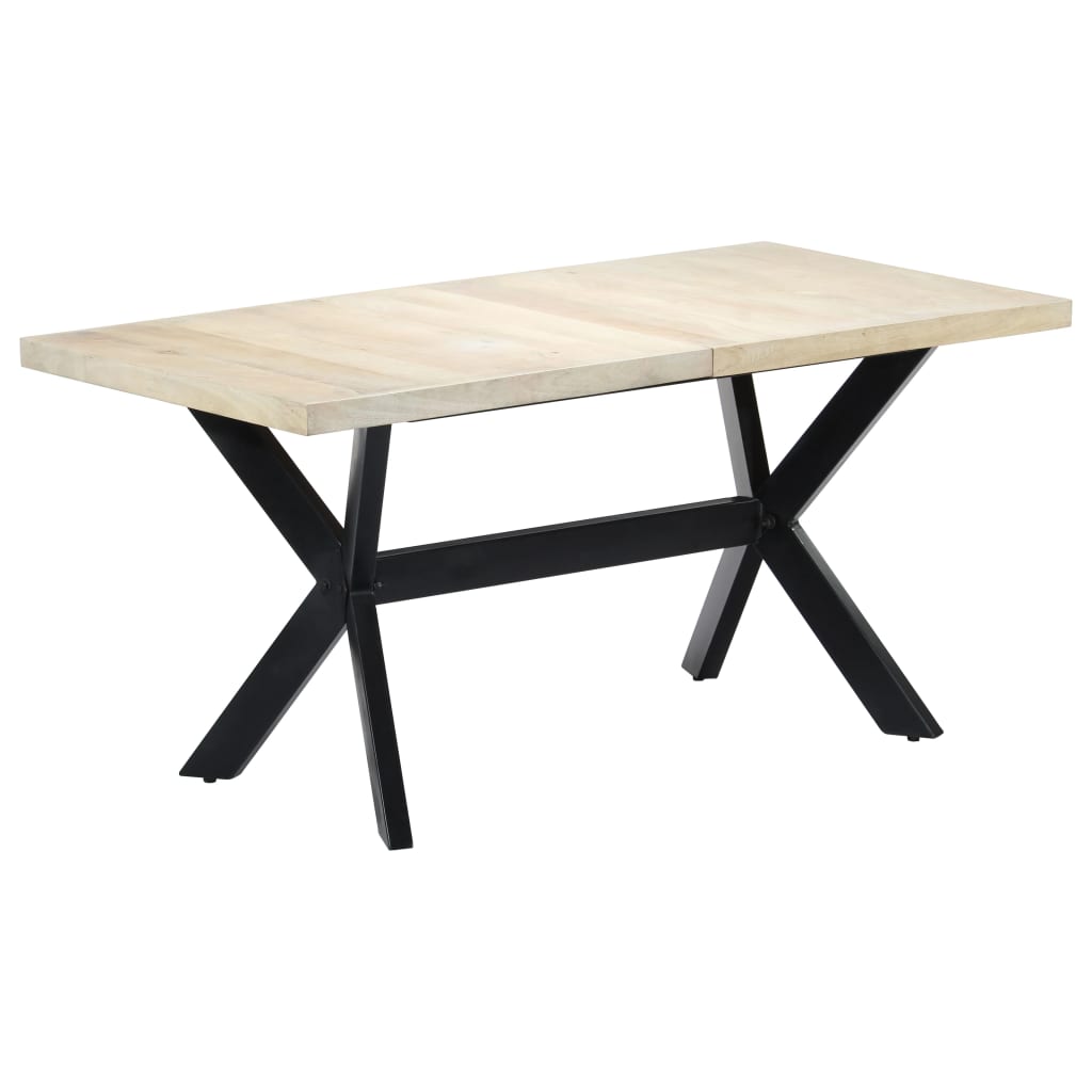 8719883551227_a_en_hd_1 vidaXL Dining Table White 160x80x75 cm Solid Mango Wood - Image 1