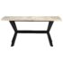 vidaXL Dining Table White 160x80x75 cm Solid Mango Wood - Image 2