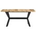 vidaXL Dining Table 140x70x75 cm Solid Rough Mango Wood - Image 2