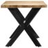 vidaXL Dining Table 140x70x75 cm Solid Rough Mango Wood - Image 3