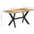 vidaXL Dining Table 140x70x75 cm Solid Rough Mango Wood - Image 7