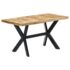 vidaXL Dining Table 140x70x75 cm Solid Rough Mango Wood - Image 10
