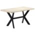 vidaXL Dining Table 140x70x75 cm Solid Bleached Mango Wood - Image 11