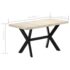 vidaXL Dining Table 140x70x75 cm Solid Bleached Mango Wood - Image 7