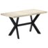 vidaXL Dining Table 140x70x75 cm Solid Bleached Mango Wood - Image 8