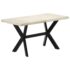 vidaXL Dining Table 140x70x75 cm Solid Bleached Mango Wood - Image 9