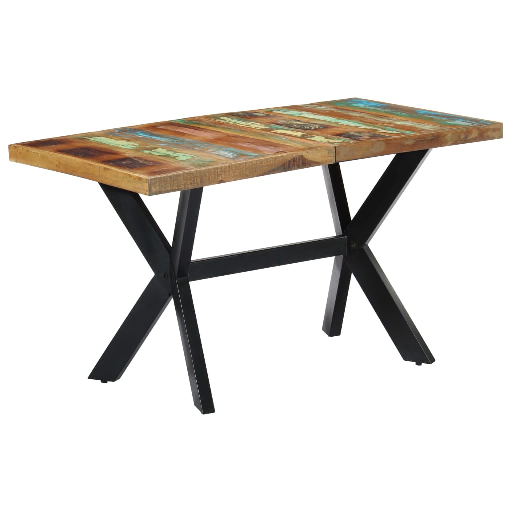 8719883551272_a_en_hd_1 vidaXL Dining Table 140x70x75 cm Solid Reclaimed Wood - Image 1