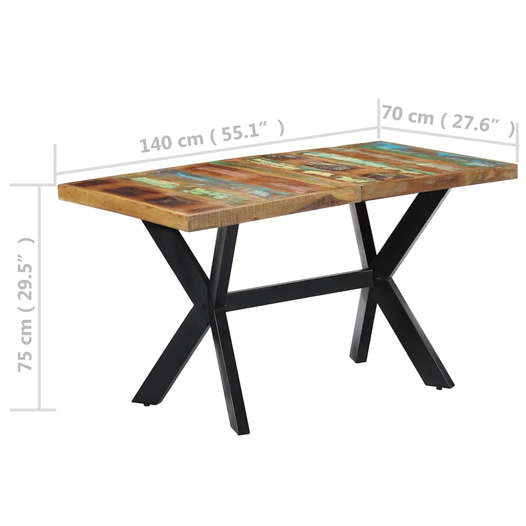 8719883551272_g_en_hd_6 vidaXL Dining Table 140x70x75 cm Solid Reclaimed Wood - Image 7