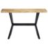 vidaXL Dining Table 120x60x75 cm Solid Rough Mango Wood - Image 2