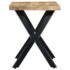 vidaXL Dining Table 120x60x75 cm Solid Rough Mango Wood - Image 3