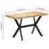 vidaXL Dining Table 120x60x75 cm Solid Rough Mango Wood - Image 6