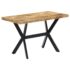 vidaXL Dining Table 120x60x75 cm Solid Rough Mango Wood - Image 8