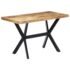 vidaXL Dining Table 120x60x75 cm Solid Rough Mango Wood - Image 9