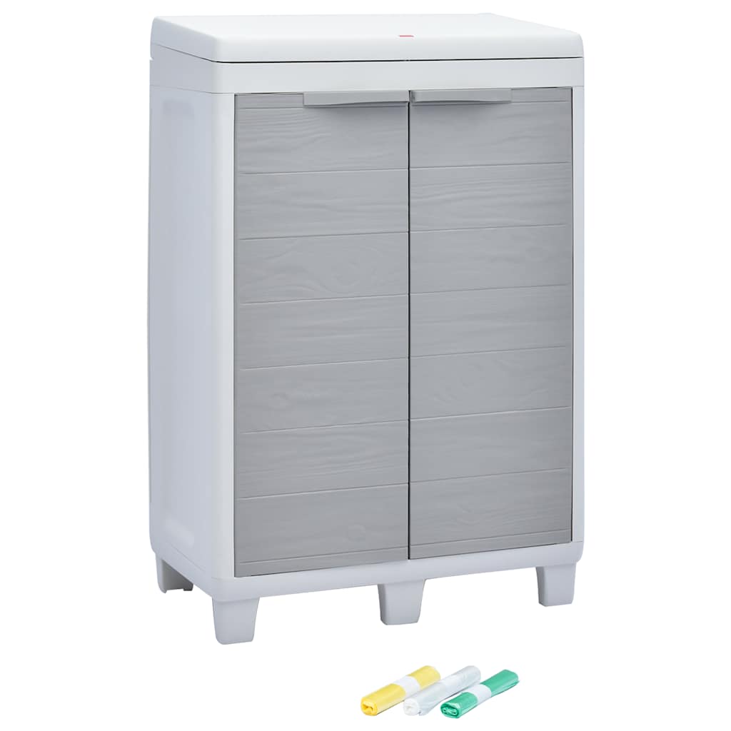 8719883554389_a_en_hd_1 vidaXL Garden Dustbin with 3 Bags Light Grey 65x38x102 cm - Image 2