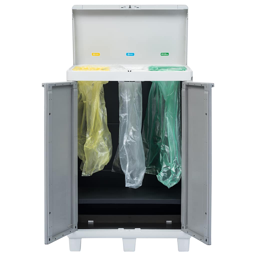 8719883554389_g_en_hd_7 vidaXL Garden Dustbin with 3 Bags Light Grey 65x38x102 cm - Image 9