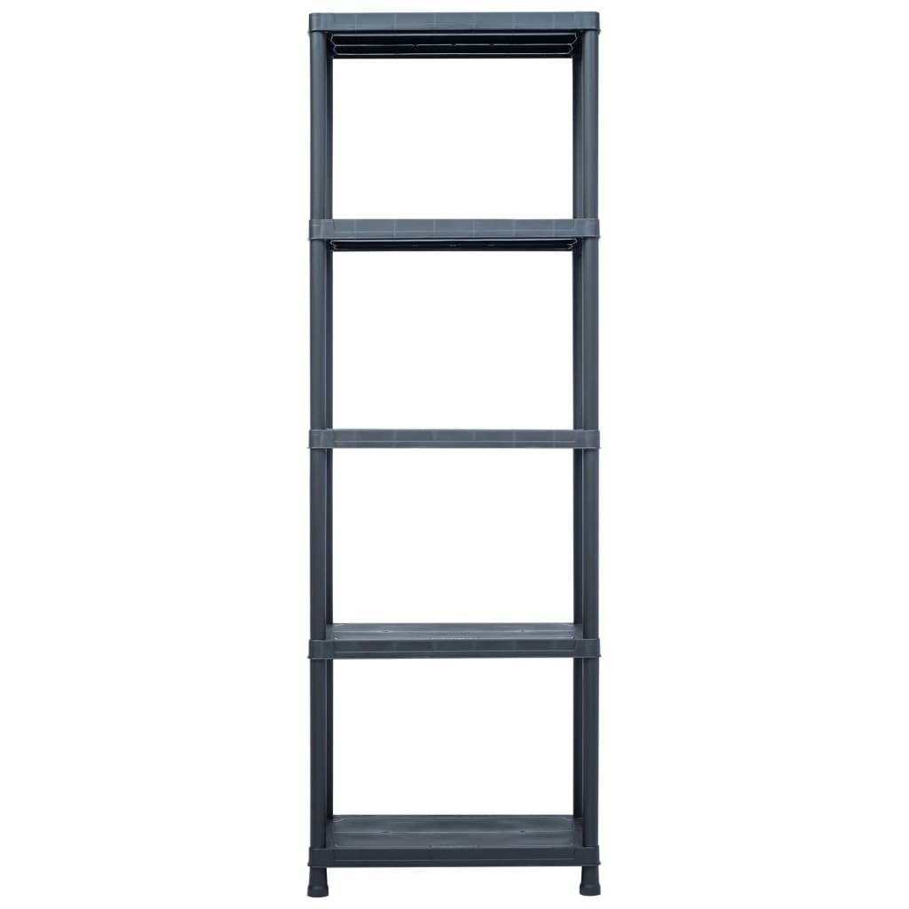 8719883554419_g_en_hd_1 vidaXL Storage Shelf Rack Black 125 kg 60x30x180 cm Plastic - Image 2