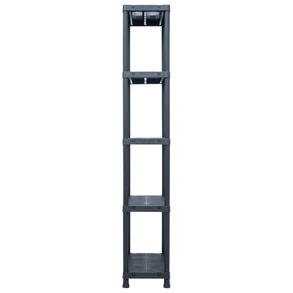 8719883554419_g_en_hd_2 vidaXL Storage Shelf Rack Black 125 kg 60x30x180 cm Plastic - Image 4