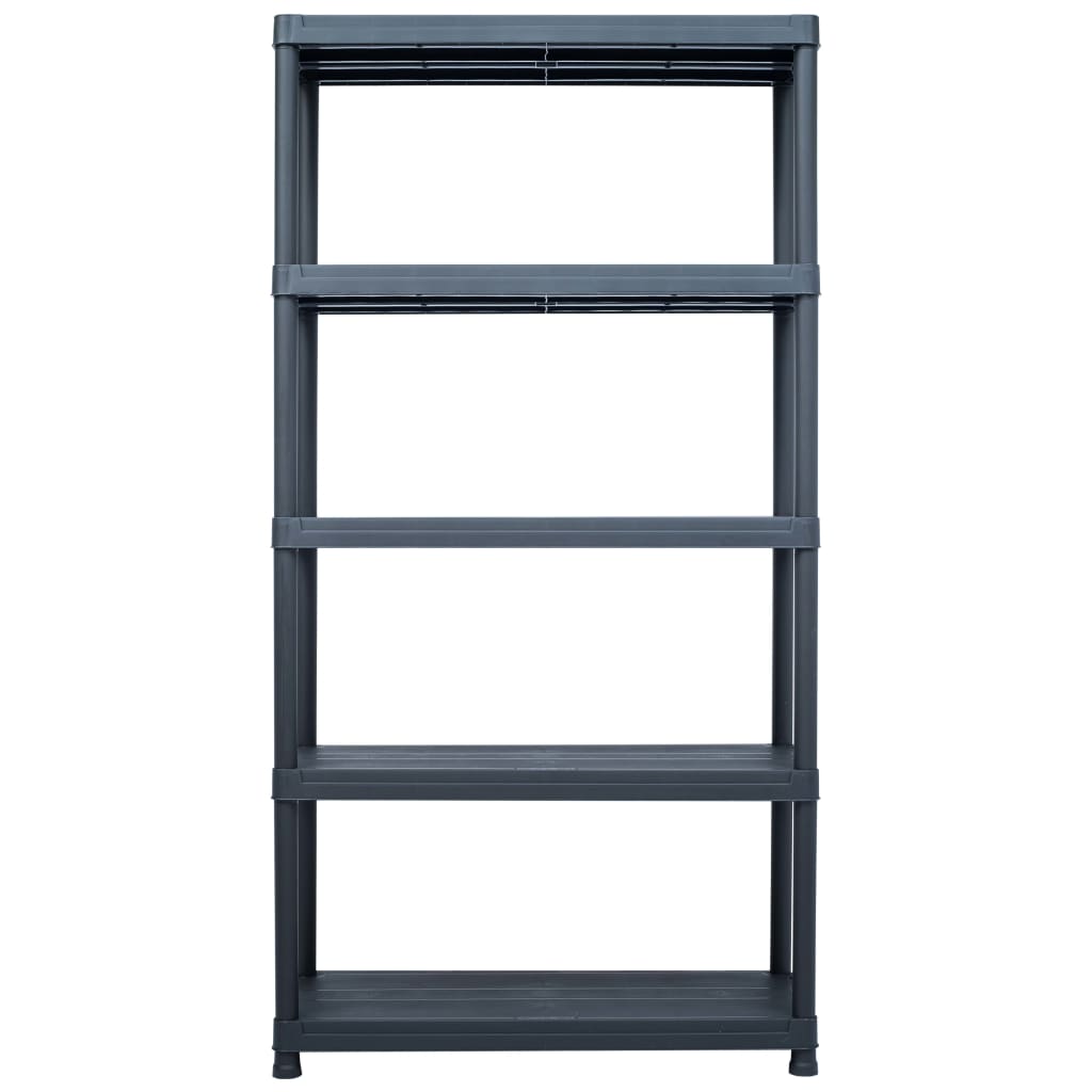 8719883554433_g_en_hd_1 vidaXL Storage Shelf Rack Black 250 kg 80x40x180 cm Plastic - Image 2
