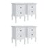 vidaXL Nightstands 4 pcs with 2 Drawers MDF White - Image 2