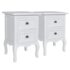 vidaXL Nightstands 4 pcs with 2 Drawers MDF White - Image 4