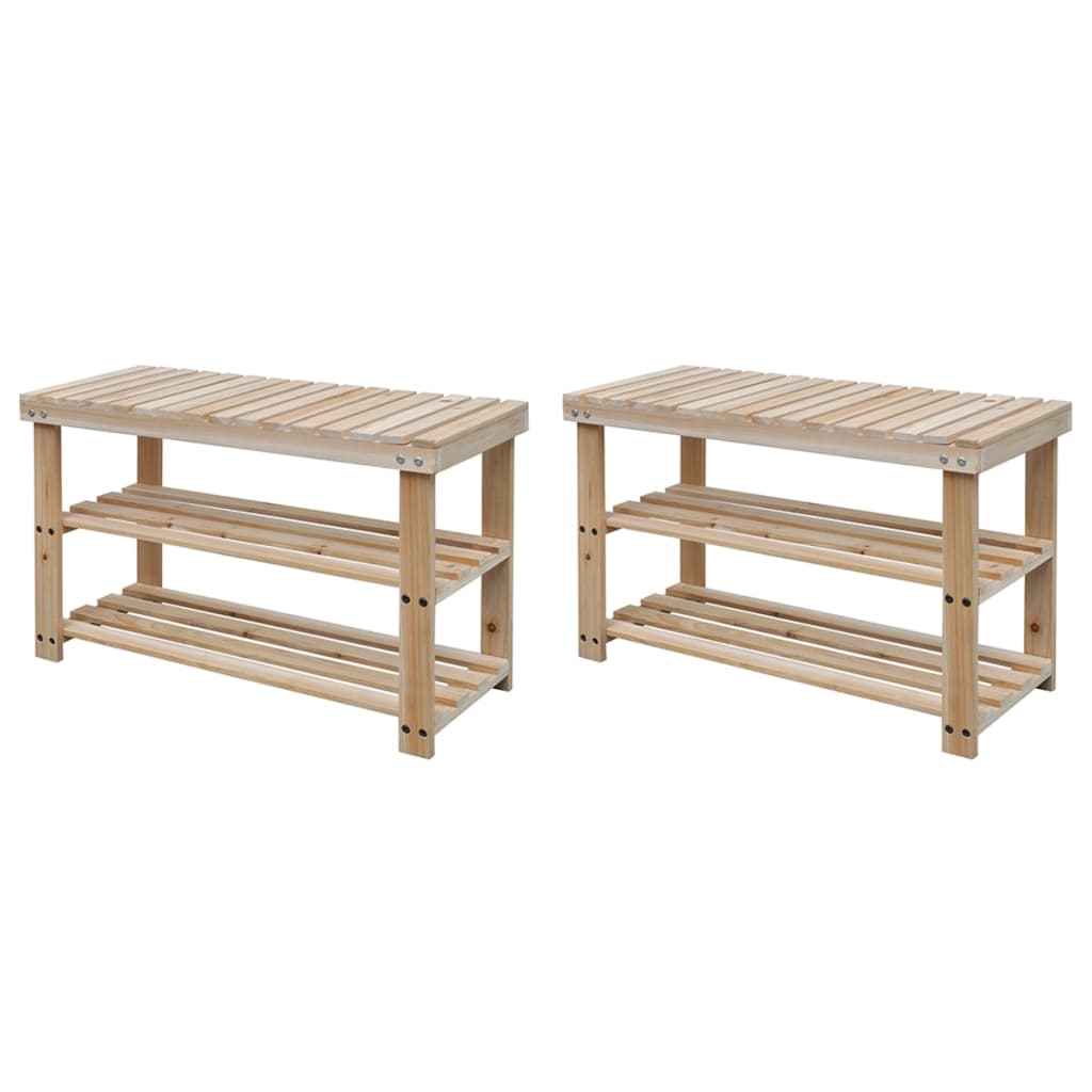 8719883554709_a_en_hd_1 vidaXL 2-in-1 Shoe Rack with Bench Top 2 pcs Solid Wood - Image 1