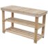 vidaXL 2-in-1 Shoe Rack with Bench Top 2 pcs Solid Wood - Image 2
