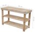 vidaXL 2-in-1 Shoe Rack with Bench Top 2 pcs Solid Wood - Image 4
