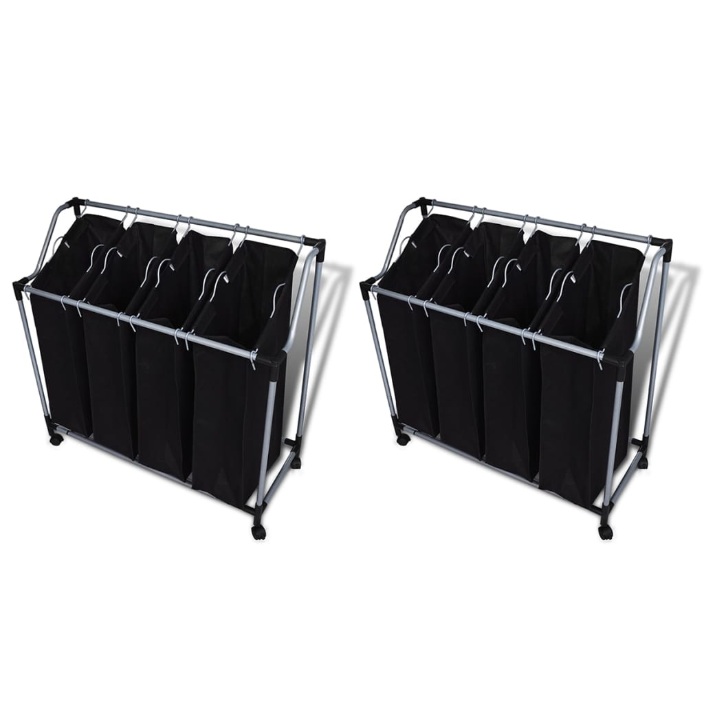 8719883554716_a_en_hd_1 vidaXL Laundry Sorters with Bags 2 pcs Black and Grey - Image 1