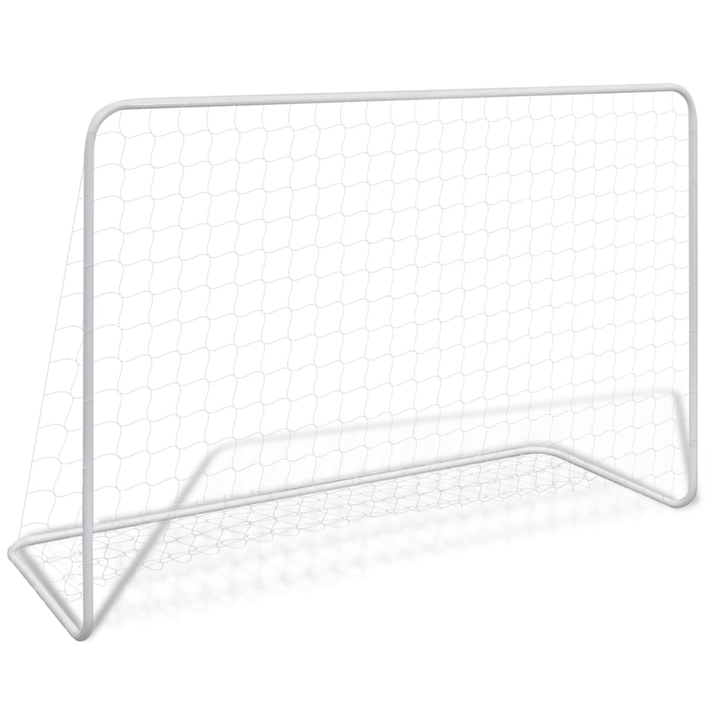 8719883554778_g_en_hd_1 vidaXL Football Goals 2 pcs with Nets 182x61x122 cm Steel White - Image 2
