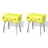 vidaXL Bedside Cabinets 2 pcs 49.5x36x60 cm Yellow