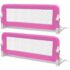 vidaXL Toddler Safety Bed Rail 2 pcs Pink 102x42 cm - Image 2