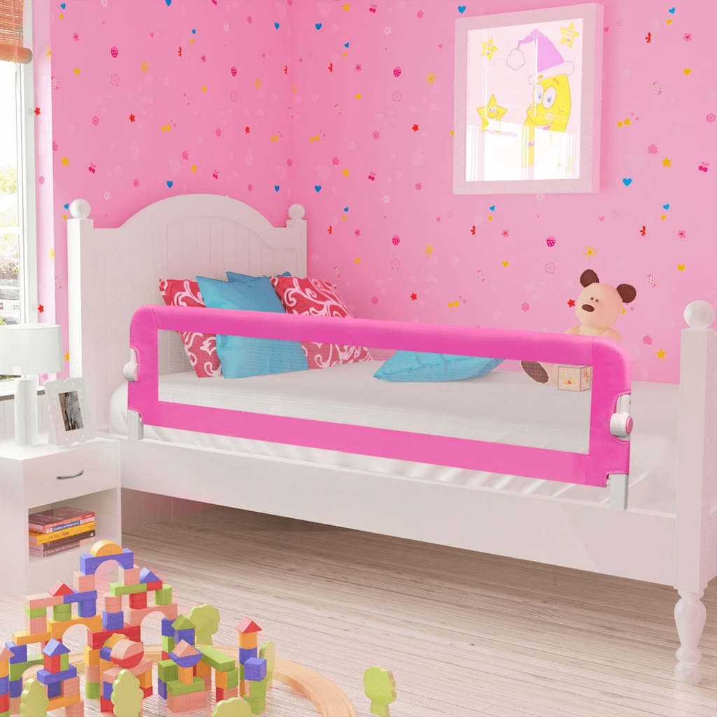 8719883555027_m_en_hd_1 vidaXL Toddler Safety Bed Rail 2 pcs Pink 150x42 cm - Image 1