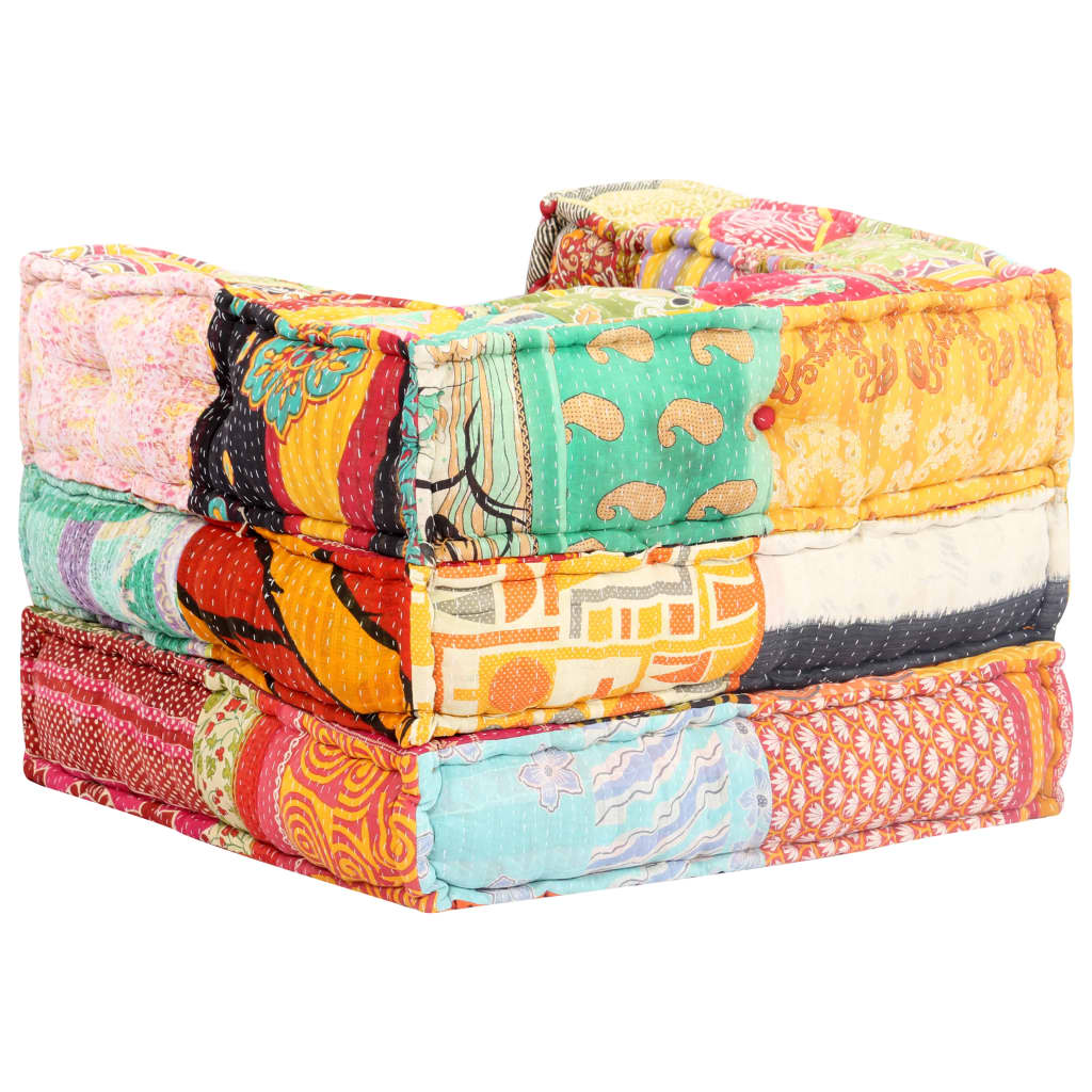 8719883555249_g_en_hd_1 vidaXL Modular Pouffe Patchwork Fabric - Image 2