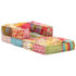vidaXL Modular Pouffe Patchwork Fabric - Image 4